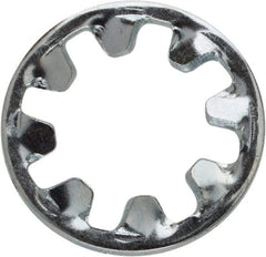 Value Collection - M8 Screw, 8.2mm ID, Spring Steel Internal Tooth Lock Washer - 14mm OD, Zinc-Plated, Grade 2 - Exact Tool & Supply