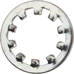 Value Collection - M10 Screw, 10.5mm ID, Spring Steel Internal Tooth Lock Washer - 18mm OD, Zinc-Plated, Grade 2 - Exact Tool & Supply