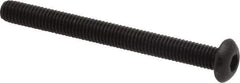 Value Collection - #10-32 UNF Hex Socket Drive, Button Screw - Alloy Steel, Black Oxide Finish, Fully Threaded, 2" Length Under Head - Exact Tool & Supply