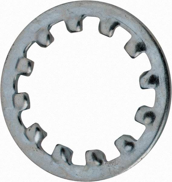 Value Collection - M20 Screw, 21mm ID, Spring Steel Internal Tooth Lock Washer - 33mm OD, Zinc-Plated, Grade 2 - Exact Tool & Supply