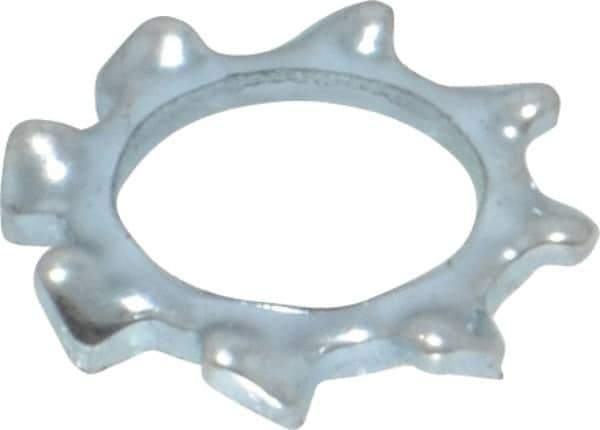 Value Collection - M6 Screw, 6.4mm ID, Spring Steel External Tooth Lock Washer - 11mm OD, Zinc-Plated, Grade 2 - Exact Tool & Supply