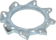 Value Collection - M6 Screw, 6.4mm ID, Spring Steel External Tooth Lock Washer - 11mm OD, Zinc-Plated, Grade 2 - Exact Tool & Supply
