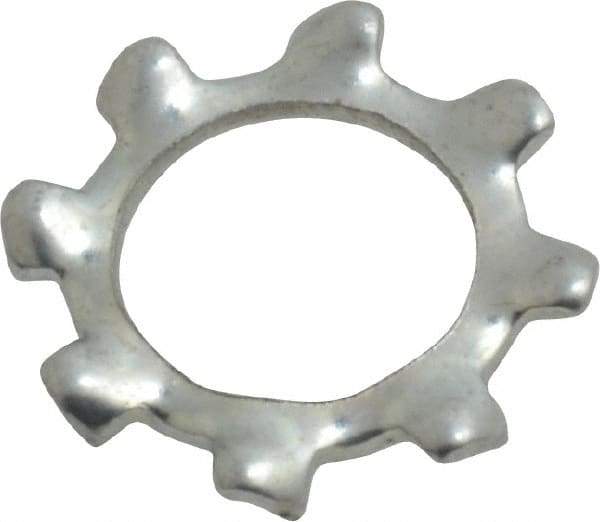 Value Collection - M8 Screw, 8.4mm ID, Spring Steel External Tooth Lock Washer - 15mm OD, Zinc-Plated, Grade 2 - Exact Tool & Supply