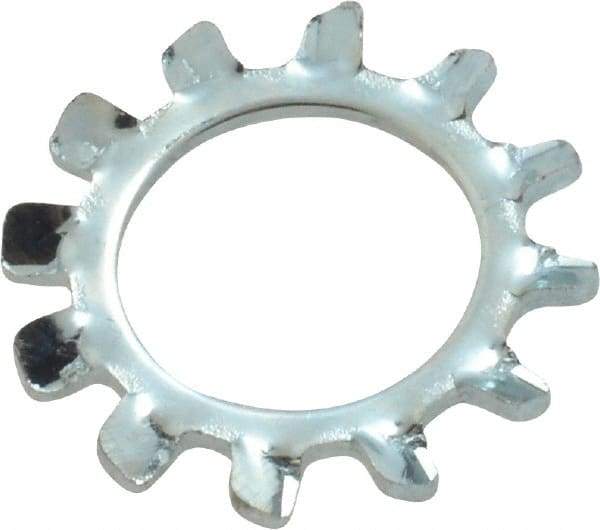Value Collection - M10 Screw, 10.5mm ID, Spring Steel External Tooth Lock Washer - 18mm OD, Zinc-Plated, Grade 2 - Exact Tool & Supply