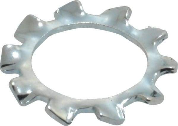 Value Collection - M12 Screw, 13mm ID, Spring Steel External Tooth Lock Washer - 20.5mm OD, Zinc-Plated, Grade 2 - Exact Tool & Supply
