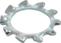 Value Collection - M12 Screw, 13mm ID, Spring Steel External Tooth Lock Washer - 20.5mm OD, Zinc-Plated, Grade 2 - Exact Tool & Supply