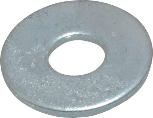 Value Collection - M5 Screw, Steel Fender Flat Washer - 5.3mm ID x 15mm OD, 1.2mm Thick, Zinc-Plated Finish - Exact Tool & Supply