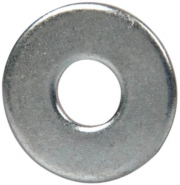 Value Collection - M6 Screw, Steel Fender Flat Washer - 6.4mm ID x 18mm OD, 1.6mm Thick, Zinc-Plated Finish - Exact Tool & Supply