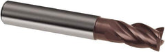 Guhring - 20mm, 26mm LOC, 20mm Shank Diam, 92mm OAL, 4 Flute, Solid Carbide Square End Mill - Single End, Nano-A Finish, Spiral Flute, 36/38° Helix, Centercutting, Right Hand Cut, Right Hand Flute, Series 3804 - Exact Tool & Supply
