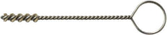 Weiler - 6.6mm Diam Helical Nylon Tube Brush - Single Spiral, 0.012" Filament Diam, 1" Brush Length, 5" OAL, 0.115" Diam Galvanized Steel Shank - Exact Tool & Supply