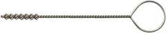 Weiler - 4.8mm Diam Helical Nylon Tube Brush - Single Spiral, 0.012" Filament Diam, 1" Brush Length, 5" OAL, 0.087" Diam Galvanized Steel Shank - Exact Tool & Supply