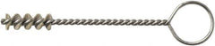 Weiler - 9.8mm Diam Helical Nylon Tube Brush - Single Spiral, 0.012" Filament Diam, 1" Brush Length, 5" OAL, 0.147" Diam Galvanized Steel Shank - Exact Tool & Supply