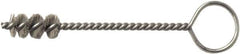 Weiler - 13.1mm Diam Helical Nylon Tube Brush - Single Spiral, 0.012" Filament Diam, 1" Brush Length, 5" OAL, 0.194" Diam Galvanized Steel Shank - Exact Tool & Supply