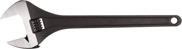 Paramount - 2-3/4" Jaw Capacity, 24" Standard Adjustable Wrench - Chrome Vanadium Steel, Black Finish - Exact Tool & Supply
