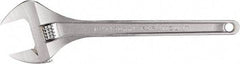 Paramount - 2-3/4" Jaw Capacity, 24" Standard Adjustable Wrench - Chrome Vanadium Steel, Chrome Finish - Exact Tool & Supply