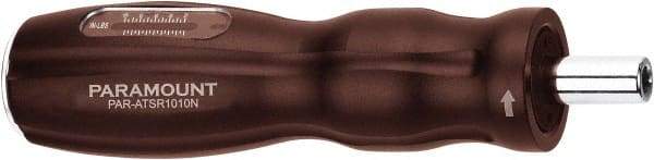 Paramount - 20 to 100 In/Lb, Adjustable Torque Limiting Screwdriver - 5-9/16" OAL, 1/4" Drive, 5 In/Lb Graduation - Exact Tool & Supply
