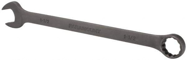 Paramount - 1-1/2" 12 Point Combination Wrench - 20-1/2" OAL, Chrome Vanadium Steel, Black Finish - Exact Tool & Supply