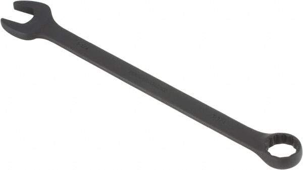 Paramount - 1-1/4" 12 Point Offset Combination Wrench - 15° Offset Angle, 17" OAL, Chrome Vanadium Steel, Black Finish - Exact Tool & Supply