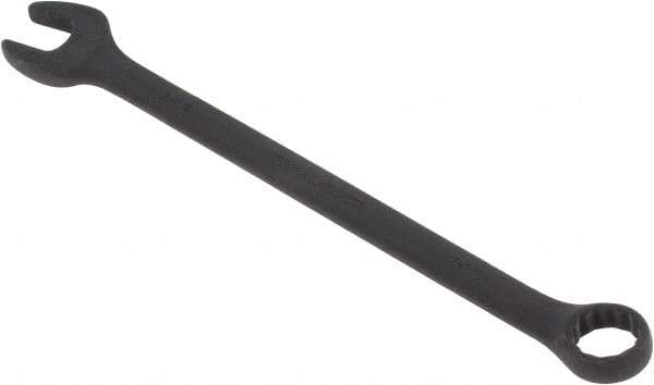 Paramount - 1-1/8" 12 Point Offset Combination Wrench - 15° Offset Angle, 15-1/2" OAL, Chrome Vanadium Steel, Black Finish - Exact Tool & Supply