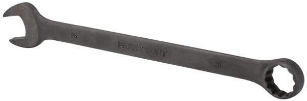 Paramount - 26mm 12 Point Offset Combination Wrench - 15° Offset Angle, 13-11/32" OAL, Chrome Vanadium Steel, Black Finish - Exact Tool & Supply