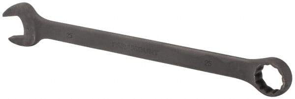 Paramount - 25mm 12 Point Offset Combination Wrench - 15° Offset Angle, 13-11/32" OAL, Chrome Vanadium Steel, Black Finish - Exact Tool & Supply