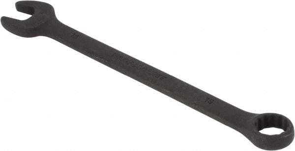 Paramount - 19mm 12 Point Offset Combination Wrench - 15° Offset Angle, 9-13/16" OAL, Chrome Vanadium Steel, Black Finish - Exact Tool & Supply