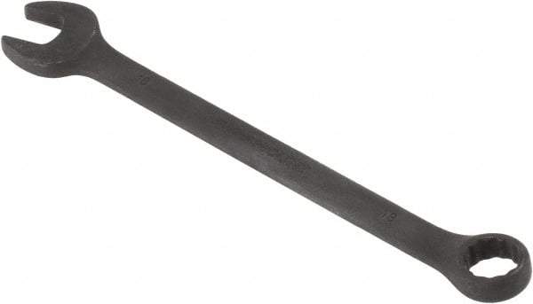 Paramount - 18mm 12 Point Offset Combination Wrench - 15° Offset Angle, 9-13/32" OAL, Chrome Vanadium Steel, Black Finish - Exact Tool & Supply