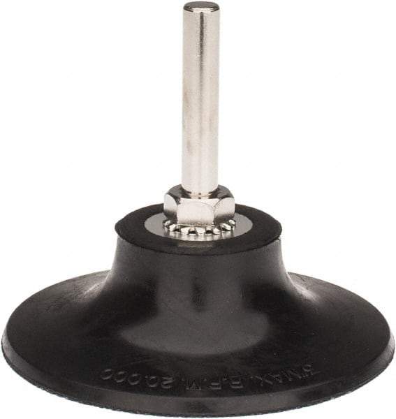Tru-Maxx - 3" Diam Quick-Change Type R Disc Backing Pad - 1/4" Shank Diam, Soft Density, 20,000 RPM, Quick-Lok Compatible - Exact Tool & Supply