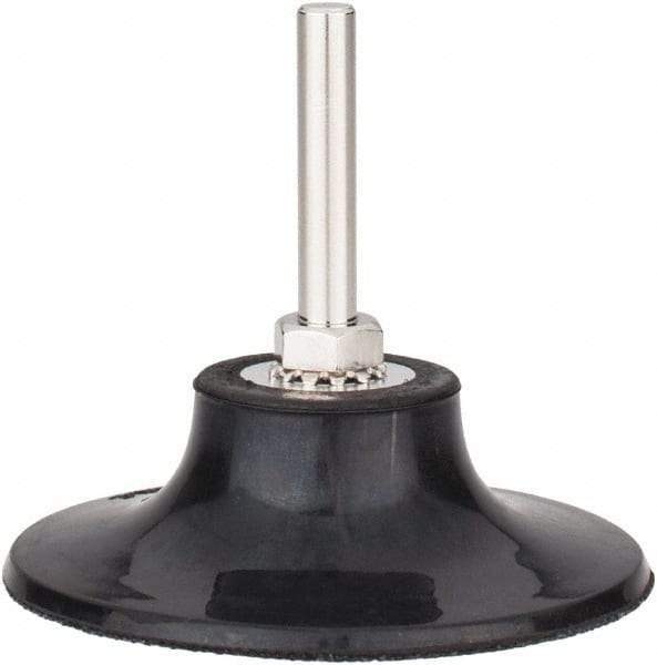 Tru-Maxx - 3" Diam Quick-Change Type S Disc Backing Pad - 1/4" Shank Diam, Medium Density, 20,000 RPM, Quick-Lok Compatible - Exact Tool & Supply