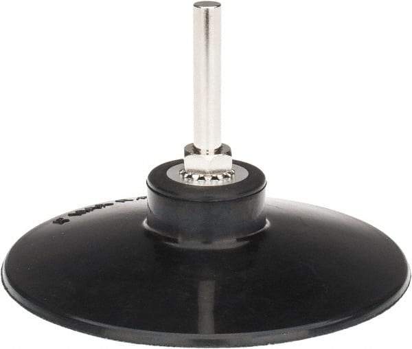 Tru-Maxx - 4" Diam Quick-Change Type R Disc Backing Pad - 1/4" Shank Diam, Medium Density, 10,000 RPM, Quick-Lok Compatible - Exact Tool & Supply