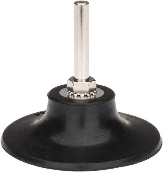 Tru-Maxx - 3" Diam Quick-Change Type R Disc Backing Pad - 1/4" Shank Diam, Medium Density, 20,000 RPM, Quick-Lok Compatible - Exact Tool & Supply