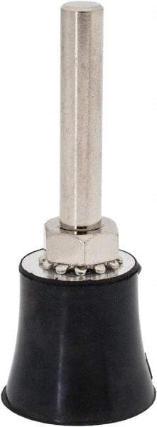 Tru-Maxx - 1" Diam Quick-Change Type R Disc Backing Pad - 1/4" Shank Diam, Medium Density, 30,000 RPM, Quick-Lok Compatible - Exact Tool & Supply