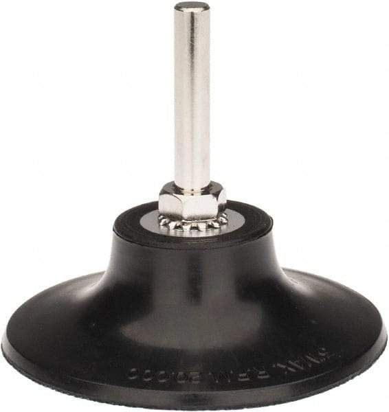 Tru-Maxx - 3" Diam Quick-Change Type R Disc Backing Pad - 1/4" Shank Diam, Hard Density, 20,000 RPM, Quick-Lok Compatible - Exact Tool & Supply