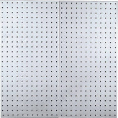 Triton - 18" Wide x 36" High Peg Board Storage Board - 2 Panels, Stainless Steel, Silver - Exact Tool & Supply