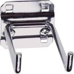 Triton - 1/4" Diam, Double Rod 90° End Bend Pegboard Hook - 4" Projection, 90° Bend, Stainless Steel - Exact Tool & Supply