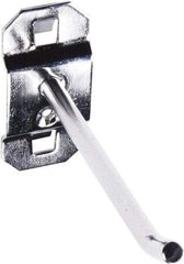 Triton - 3/16" Diam, Single Angled End Pegboard Hook - 1" Projection, 30° Bend, Stainless Steel - Exact Tool & Supply