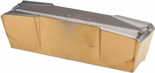 Iscar - 808GDMU Grade IC830, 8mm Cutting Width Carbide Grooving Insert - Neutral, 0.8mm Corner Radius, TiAlN Finish - Exact Tool & Supply