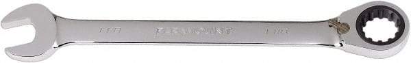 Paramount - 1-1/8" 12 Point Combination Wrench - 13° Head Angle, 15-7/8" OAL, Chrome Vanadium Steel, Polished Finish - Exact Tool & Supply