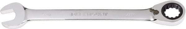 Paramount - 7/8" 12 Point Combination Wrench - 13° Head Angle, 11-3/8" OAL, Chrome Vanadium Steel, Polished Finish - Exact Tool & Supply