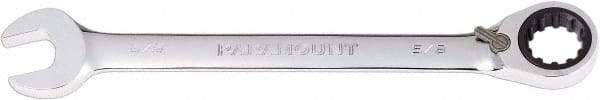 Paramount - 5/8" 12 Point Combination Wrench - 13° Head Angle, 8-3/16" OAL, Chrome Vanadium Steel, Polished Finish - Exact Tool & Supply