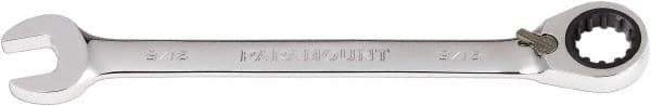 Paramount - 9/16" 12 Point Combination Wrench - 13° Head Angle, 7-1/2" OAL, Chrome Vanadium Steel, Polished Finish - Exact Tool & Supply