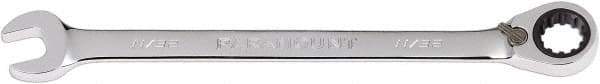 Paramount - 11/32" 12 Point Combination Wrench - 13° Head Angle, 5-7/8" OAL, Chrome Vanadium Steel, Polished Finish - Exact Tool & Supply
