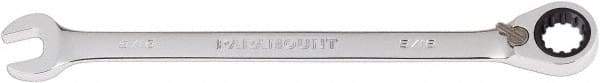 Paramount - 5/16" 12 Point Combination Wrench - 13° Head Angle, 5-1/2" OAL, Chrome Vanadium Steel, Polished Finish - Exact Tool & Supply