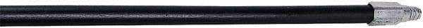Rubbermaid - 60 x 1-1/16" Wood Handle for Push Brooms - Threaded Connection, Black - Exact Tool & Supply