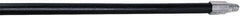 Rubbermaid - 60 x 1-1/16" Wood Handle for Push Brooms - Threaded Connection, Black - Exact Tool & Supply