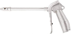 Value Collection - 230 Max psi High Flow Safety Nozzle High Flow Safety Air Gun - 1/4 NPT Inlet, 18" Tube Length, Chrome Plated Aluminum - Exact Tool & Supply