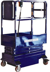 Ballymore - 500 Lb Capacity, 120" Lift Height, Battery Operated Mini Scissor Lift - 120" Lift Height, Battery Operated - Exact Tool & Supply