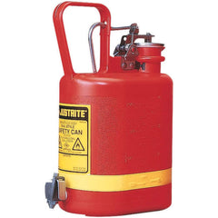 Justrite - Safety Disposal Cans; Capacity (Gal.): 1.000 ; Material: HDPE; Stainless Steel ; Color: Red ; Height (Inch): 7-1/4 ; Diameter (Inch): 11.5 ; Approval Listing/Regulations: FM - Exact Tool & Supply