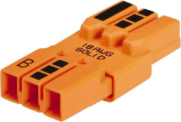 Ideal - 3 Poles, 18 AWG, Luminaire Quick Disconnect - For Use with Nonresidential Fluorescent Luminaires - Exact Tool & Supply