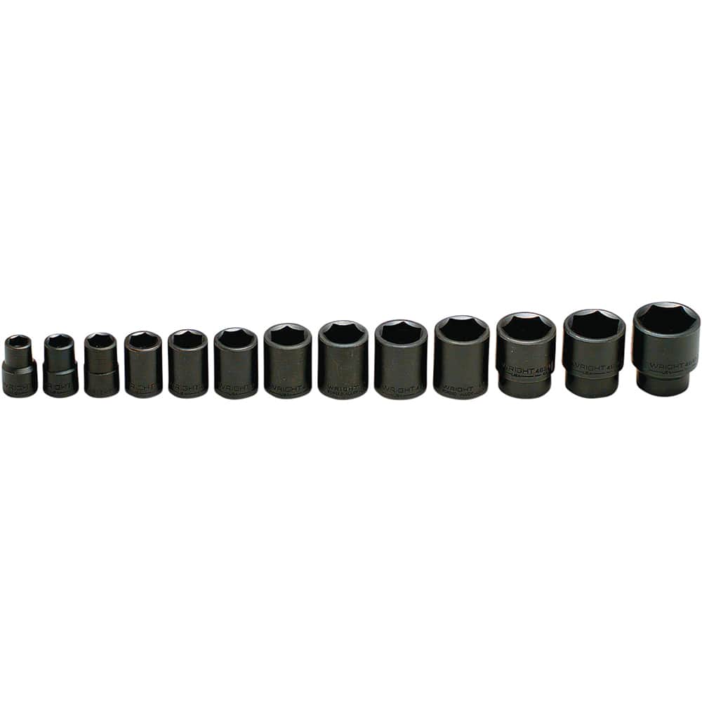Wright Tool & Forge - 13 Pc 1/2" Drive Impact Socket Set - Exact Tool & Supply